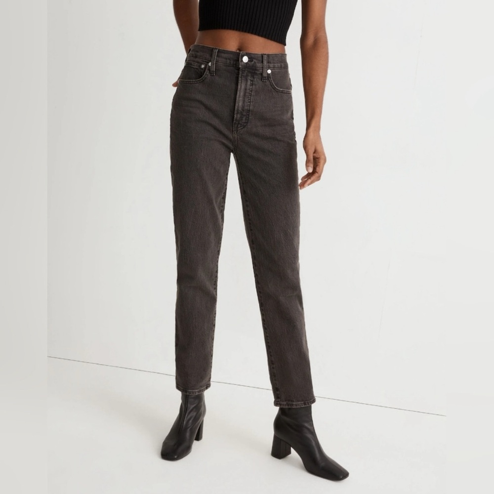 Madewell Perfect Vintage High Rise Dark Gray Jeans
